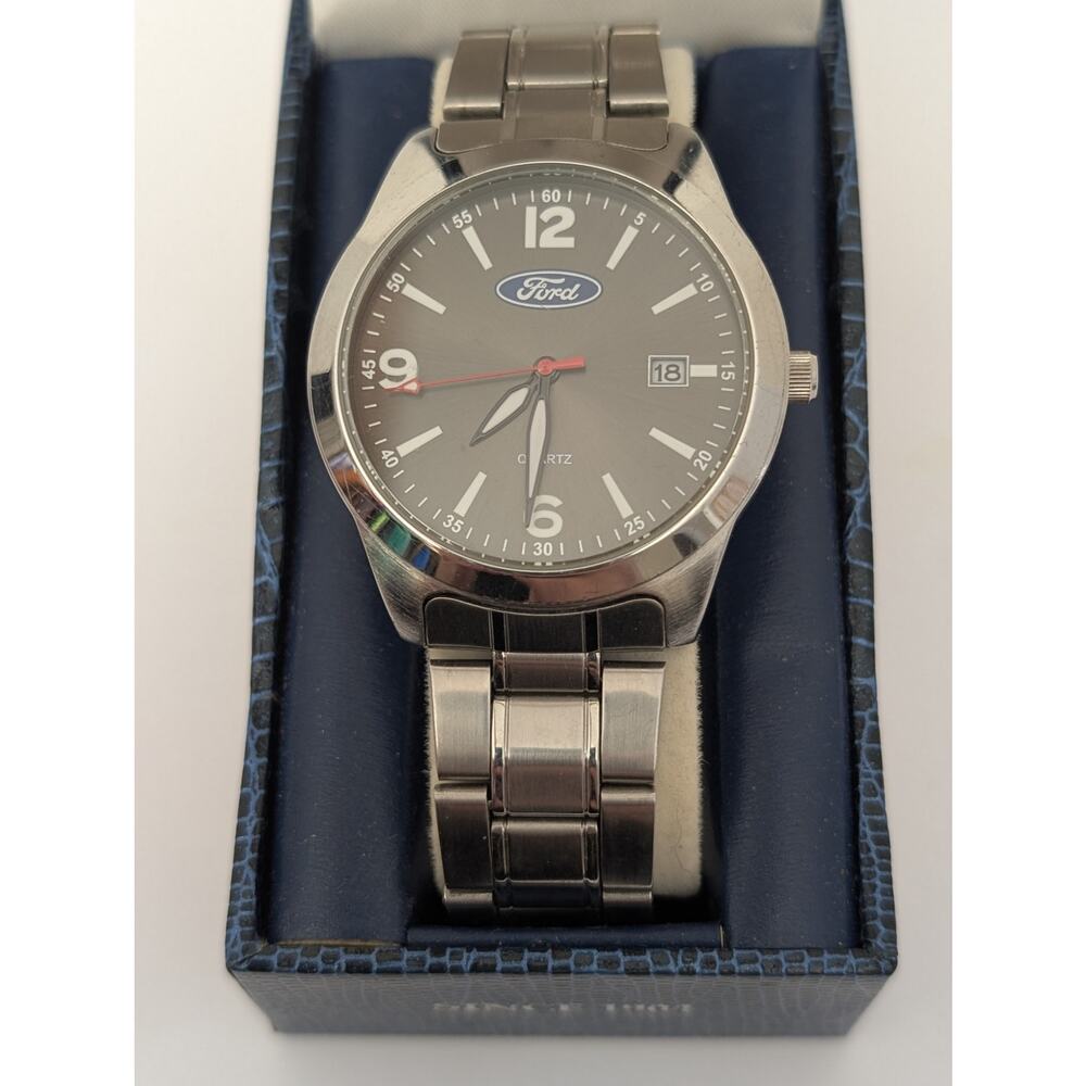 Official Ford Licensed Men's Stainless Steel Japanese Quartz Watch
